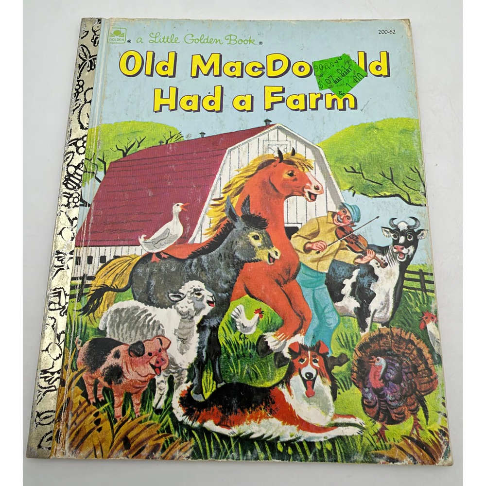 Old MacDonald Had a Farm Little Golden Book 1975 Hauge Hardcover 200-62